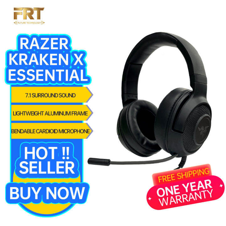 Razer Kraken X Essential Wired Gaming Headset 7.1 Surround and Accurate ...