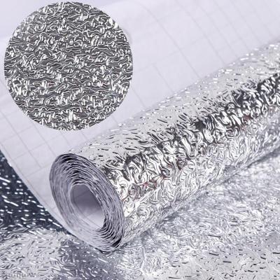 Anti-fouling High-temperature Aluminum Foil Waterproof Wallpaper Cabinet Contact Paper Oil-proof Self Adhesive Stickers KitchenAdhesives Tape