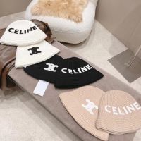 2023 NEW for♤ 2022 New lisa CEL Arc De Triomphe Letter Knitted Wool Bucket Hat Winter cap Super Hot hat