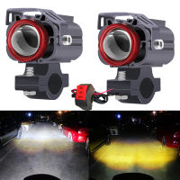 LED Motorcycle Headlight Auxiliary Spotlight Light Long Range Motorbike External Moto Fog Lights Bulbs A Scooter Driving Lamp