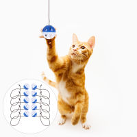 Qifull 10pcs cat bell toy cup cup suct bell toy cat ล้อเล่นลูกแมวในร่มเล่นของเล่นแมวผันของเล่น