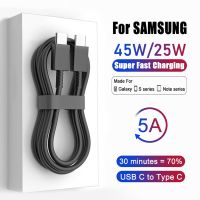 ☊☃ 45W Original Fast Charging Cable For Samsung Galaxy S20 S21 S22 S23 Ultra Plus USB Type C Cables A54 A53 A33 A13 Note 20 10 Plus