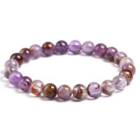 Genuine Natural Auralite 23 celets Natural Stone Stretch Amethyst Round Bead Gem celet Women Men Fine Jewelry Gift