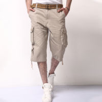 2022 Summer Mens Cotton Cargo Shorts Men Multi-Pocket Casual Camo Outdoors Shorts Homme Breeches Military Pants 44 no Belt