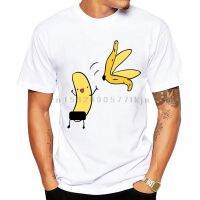 Mens Large T-shirt Mens Banana Disrobe Funny Design Print Tshirt Humor Joke Hipster Tshirt White T Shirts Streetwear