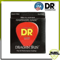 DR Strings สายกีต้าร์ไฟฟ้า Dragon Skin Clear Coated Electric: 9-42 รับประกัน ของแท้จากอเมริกา 100%