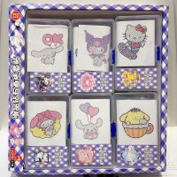 Sanrio สติกเกอร์ติดสเก็ตบอร์ดภาพวาดเพชรเซ็ทใหม่ DIY สติกเกอร์เจาะรูลายจุด Kulomi น่ารักของขวัญแฮนด์เมด