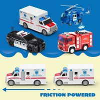 23New Childrens Inertia Electric Ambulance, Police Car, Airplane, Fire Truck, Toy Car With Sound And Light Model