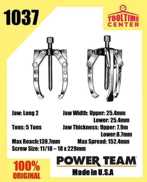 Power Team GripOMatic Mechanical Jaw Puller 2/3 Jaw 7 Ton Cap. Model