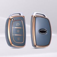 โครงเปลือกนอกเคส Kunci Remote Mobil TPU สำหรับ Hyundai Tucson โซนาต้าซานต้าเฟ Elantra Accent Solaris Verna Ix25 Ix35 I20 I40 I30