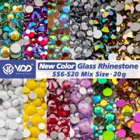 VDD New Color SS6-SS20 Mix Size High Quality Glass Rhinestone Crystal Flatback Glitter Stone Nail Art Accessories DIY Decoration