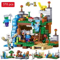 อาณาเขต Shop84xvxf7h 378ชิ้นตัวเลข Minecraft บล็อกตัวต่อเมืองสวน4 In 1ใช้ได้กับเลโก้ไม่ใช่แบรนด์เลโก้