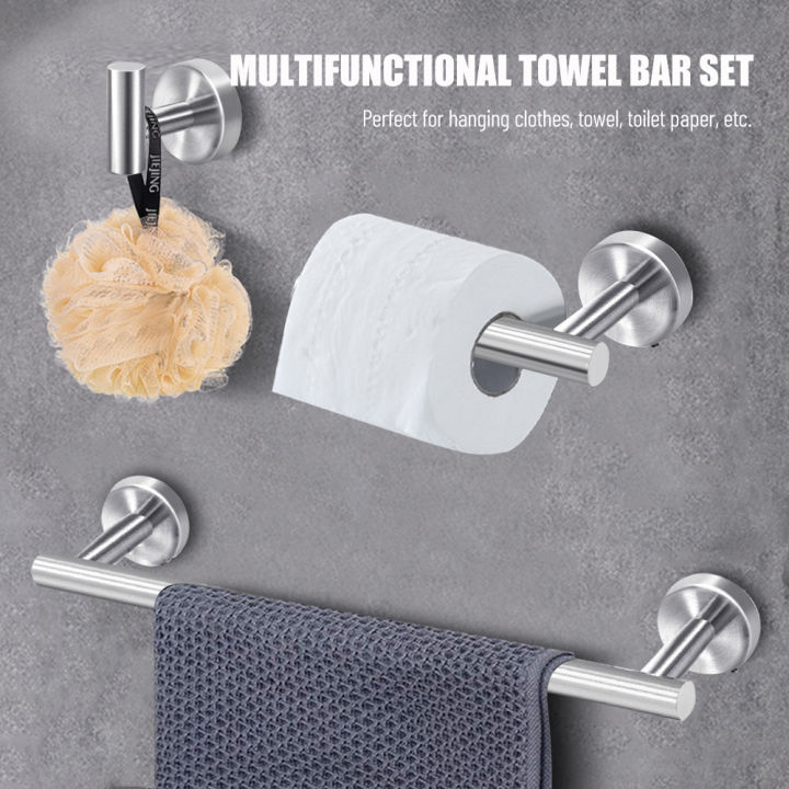 Black Stainless Steel Toilet Paper Holder with Hand Rack Set