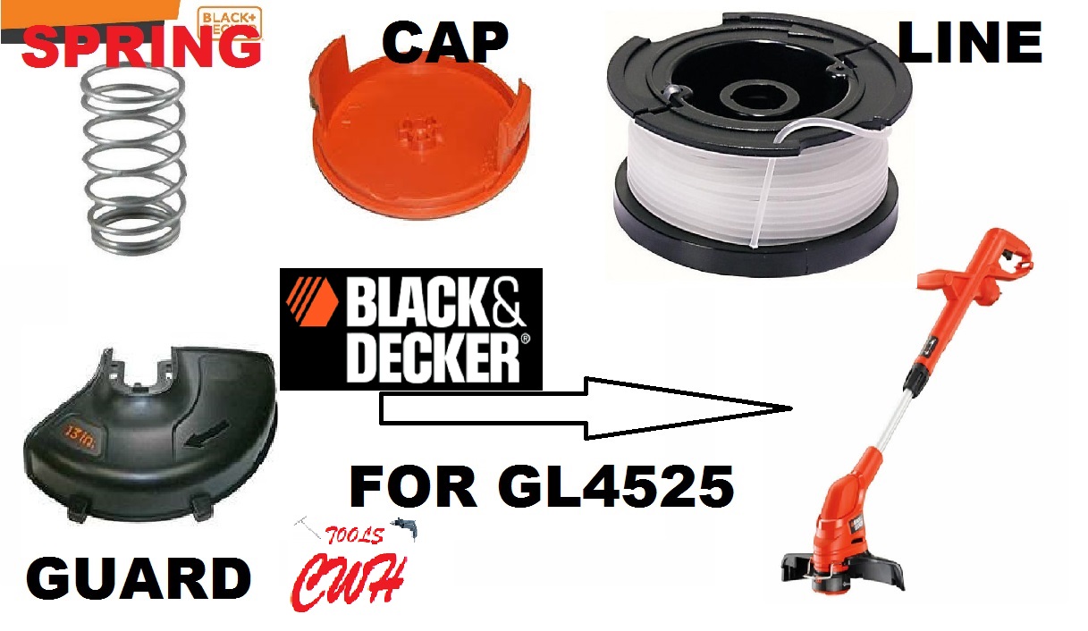Spartacus 5x Garden Strimmer Trimmer Spool & Line Fits Black & Decker GL430S GL4525 GL5028 GL530 GL540