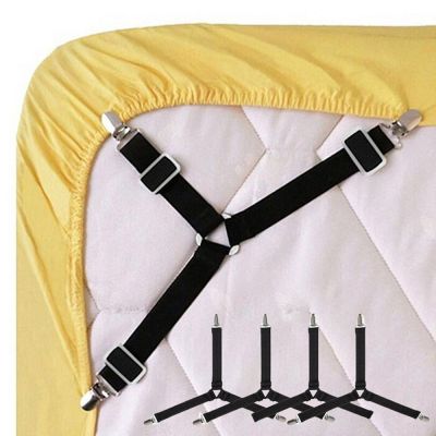 1PCS Black/white Adjustable Triangle Bed Sheet Fasteners For Table Cloths Sofa Covers