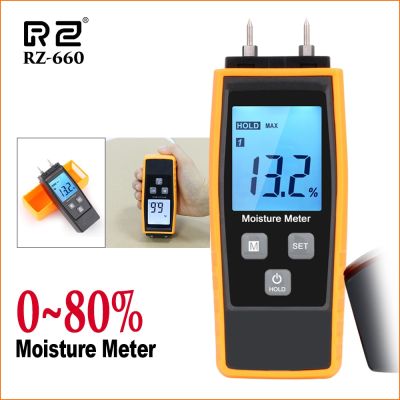 【Online】 RZ เครื่องวัดความชื้นไม้ Digital Wood Moisture Meter คอนกรีต0-80% Emt01 Lumber งานไม้เครื่องวัดความชื้น Moisture Meter