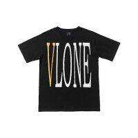 ผ้าฝ้ายแท้VLONE TEE (BLACK/YELLOW)S-4XL  YR0O