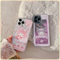 เคสการ์ตูนน่ารักลาย My Melody Kuromi ทรายดูดเคสโทรศัพท์ทรายเป็นประกายสำหรับ iPhone 14 Pro Max เคส14 Pro 14เคสนิ่มกันกระแทกฝาหลังสำหรับ iPhone 13 Pro Max เคสโทรศัพท์สำหรับ12 11 XS XR 7 8 Plus Se เคสห่อหุ้ม