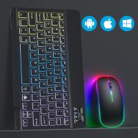 Wireless Keyboard Bluetooth Keyboard And Mouse Rechargeable Mini Backlit Keyboard Set In Russian Wirelesss For Ipad Pro Tablet