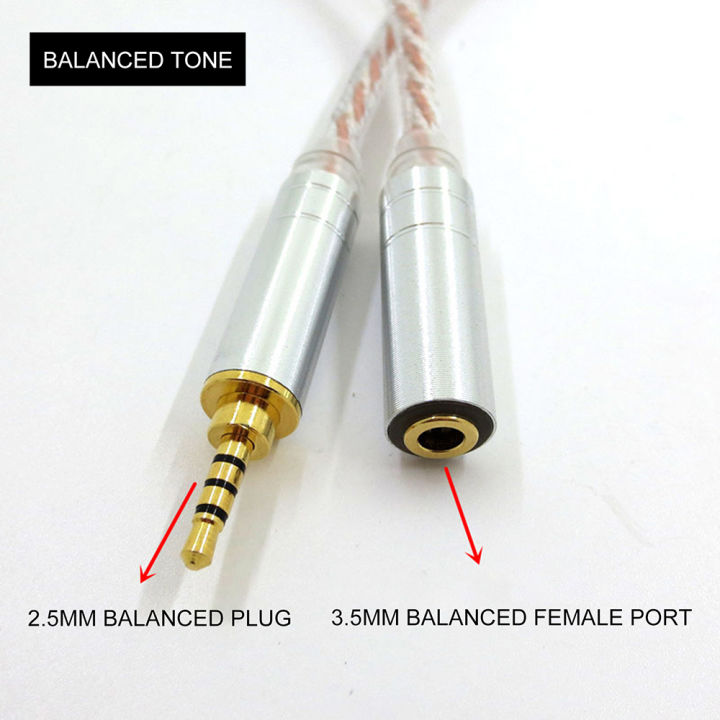 Cod Fdbro 2022 Hifi Balanced Audio Cable Male 25 To 35mm 44mm Female High Quality Stero 