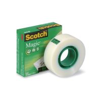 3M SCOTCH เมจิกเทป เทปขุ่น 810 1/2 นิ้ว x 33 เมตร แกน 1 นิ้ว 12 มม. (36 หลา) Magic Tape