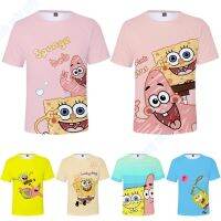 Kids Clothes SpongeBob Patrick Star Print Short Sleeve T-Shirt Boys/Girls