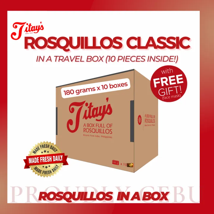 Titay's Rosquillos in a box Titays Pasalubong travel box 10 boxes