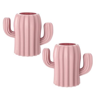 2 PCS Cactus Pen Holder for Desk Cute,for Desk,for Storage Containers Office Pink