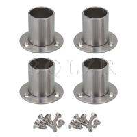 ♂ BQLZR 4/10Pieces Stainless Steel Closet Rod Flange Socket Bracket Support for 25mm Rod