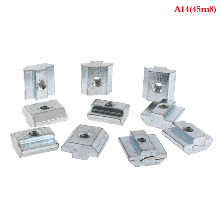 10pcs M4 M5 M6 M8 M10 T Block Square nuts T-Track Sliding Nut | Lazada ...