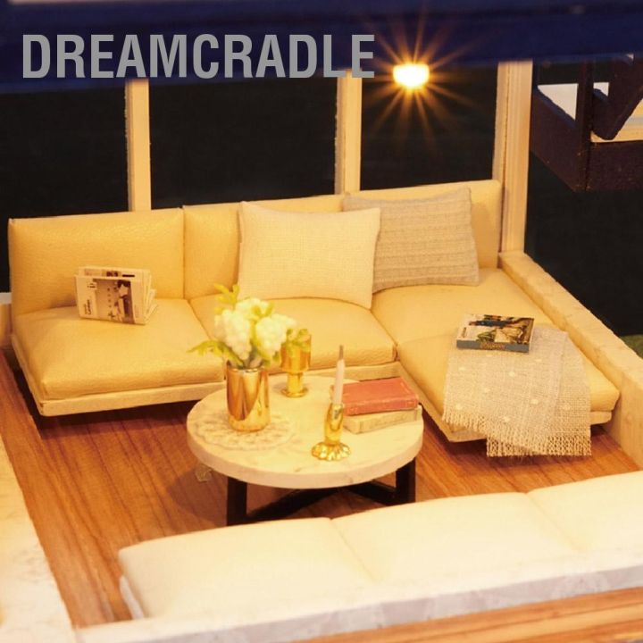 bdreamcradle-โมเดลบ้านตุ๊กตาไม้จิ๋ว-พร้อมสระว่ายน้ํา-diy