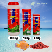 Emango อาหารนกแก้ว200กรัม420กรัม1000กรัมและปลาเขตร้อนหลากสีให้สารอาหารแก่ปลาเม็ดเล็กๆเม็ดกลางแบบลอยได้