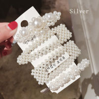 【CW】F01 Solid Pearl Hair Clips Set for Women Hair Barrette Fashion Hairpins Snap Barrettes Trendy Handmade Hair Styling Accessories