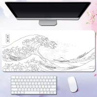 Mouse Pad Gamer Black And White Gray Art Aesthetics XL Computer Home HD Mousepad Playmat Office Soft Non-Slip PC Table Mat