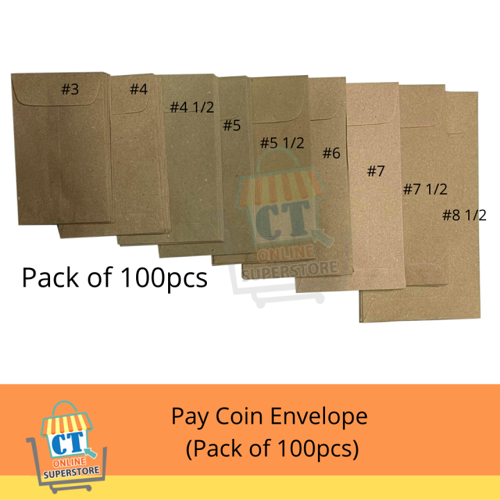 Pay Envelope Coin Envelope Plain (Pack of 100pcs) Lazada PH