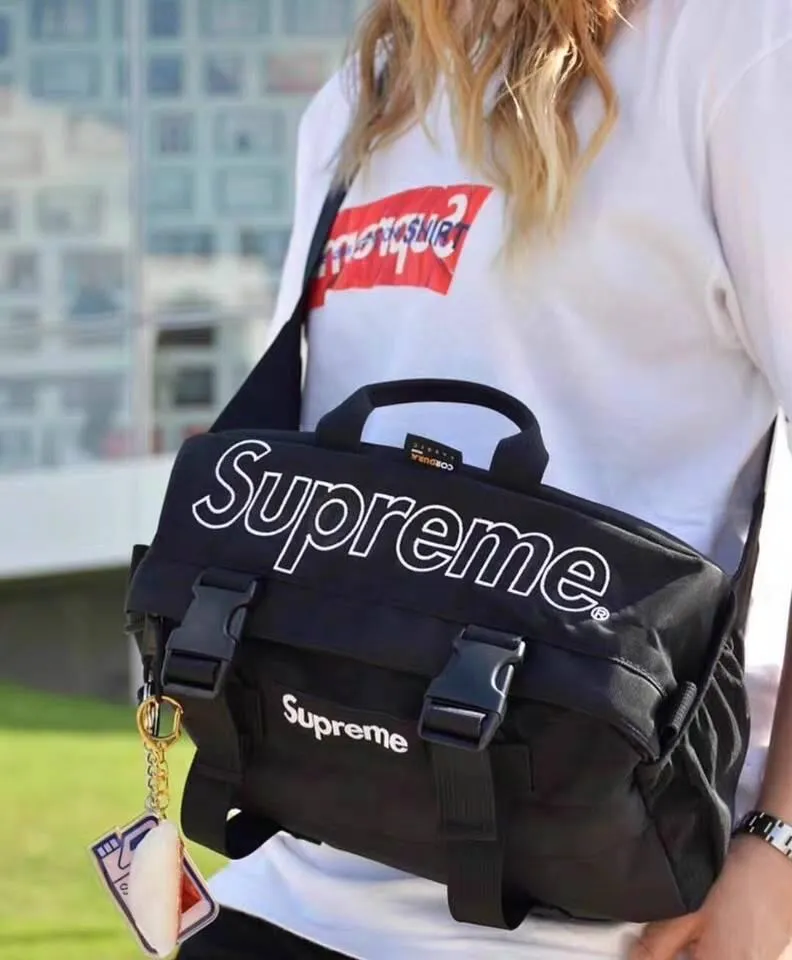 Spot Supreme 19FW Waist Bag New Pocket Branches Embroidered Camo