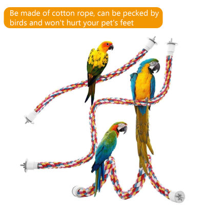 เชือกนก Perch ของเล่นรูปนก Bird เชือกสำหรับใช้ปีนเคี้ยวนกแก้วของเล่นสำหรับกรงโลชั่นยืน