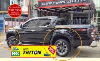 คิ้วล้อสีดำเงา Mitsubishi Triton 2019-2023  4ประตู แบบมุดเงิน 5นิ้ว  ( สีดำเงา ) ติดง่ายส่งฟรี RBS แท้