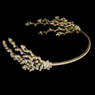 Luxury Rhinestone Hair Band Headband Womens Silver Plated Headdress Hair Accessories Bride Crown Hair For Women Gift