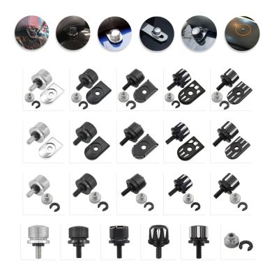 “：{}” Motorcycle Rear Fender Seat Bolt Tab Screw Nut Knob Cap Cover For Harley Sportster XL Dyna Bob Softail Fat Boy Touring Glide CVO