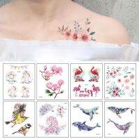 Waterproo Temporary Tattoo Stickers Dream Flower Arm Tattoo Unicorn Flamingo Tattoo Stickers Fake Tattoo Tatuajes Temporales