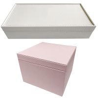 Packaging Pink leather Box Jewelry Display Charms Ring Bracelet Earring Gift Velvet Box Compatible with Fashion Jewelry
