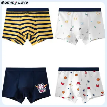 4Pcs Children's Cotton Underwear Boy's Boxer Shorts Cotton Baby Boy Children  Boxers 100% Shorts Available for ages 2-14