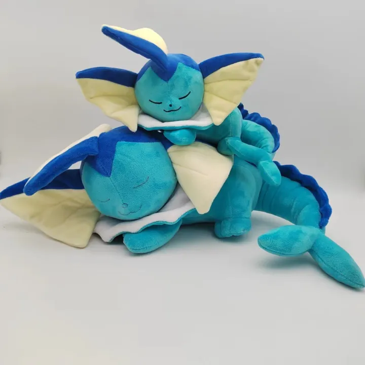 3050cm Sleeping Vaporeon Poké Plush Toy Cartoon Dolls Stuffed Soft Toy