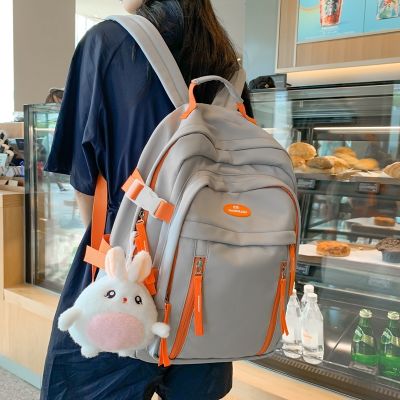 【CW】 Large Capacity Korean Schoolbag for Teenage 15.6 Inch Laptop Daypack