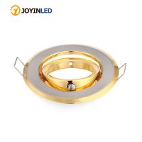 LED recessed light fixture trims Golden round down light frame housing cut out size 62mm GU10 MR16 spotlight frame led holder