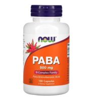 Now Foods, PABA, 500 mg, 100 Capsules