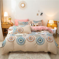 Elegant Boho Nordic Teal Yellow Euro Bedding Bedclothes Single Double Couple King Stripe Modern Style Sheet Pillowcase Sets