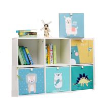 2020 Cartoon toy storage Box Folding Storage Bins Wardrobe drawer organizer clothes storage basket kids toys organizer