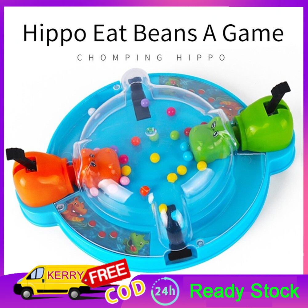 Marble Swallowing Hippo Toy Games Educational Chomping Hippo Feeding Kids Game 
